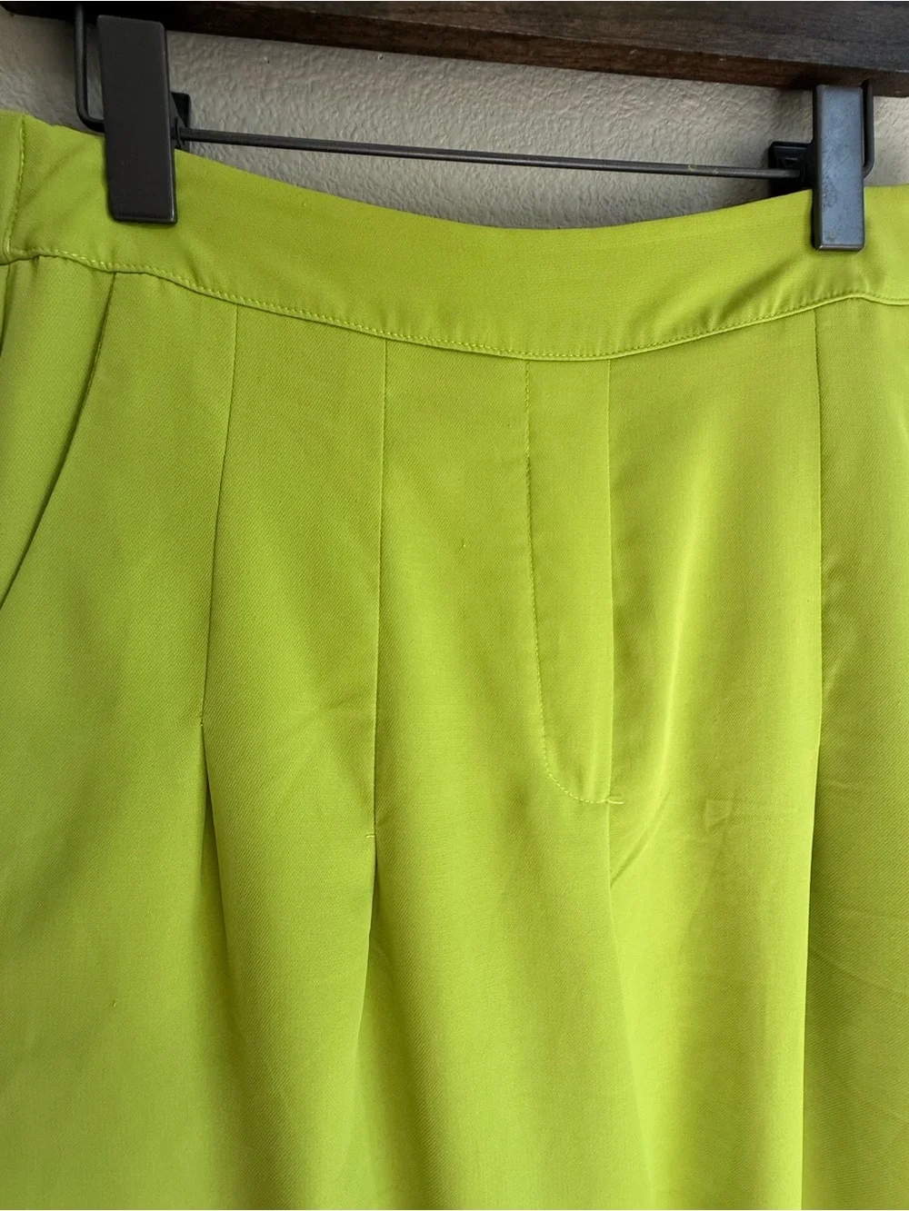 Neon green j.NNA for Dressed in LALA wide leg pants